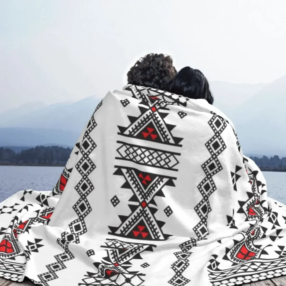 3D Print Kabyle coperte per tappeti traspirante morbida flanella inverno Bohemia Amazigh Berber coperta per divano Home Bed Gifts