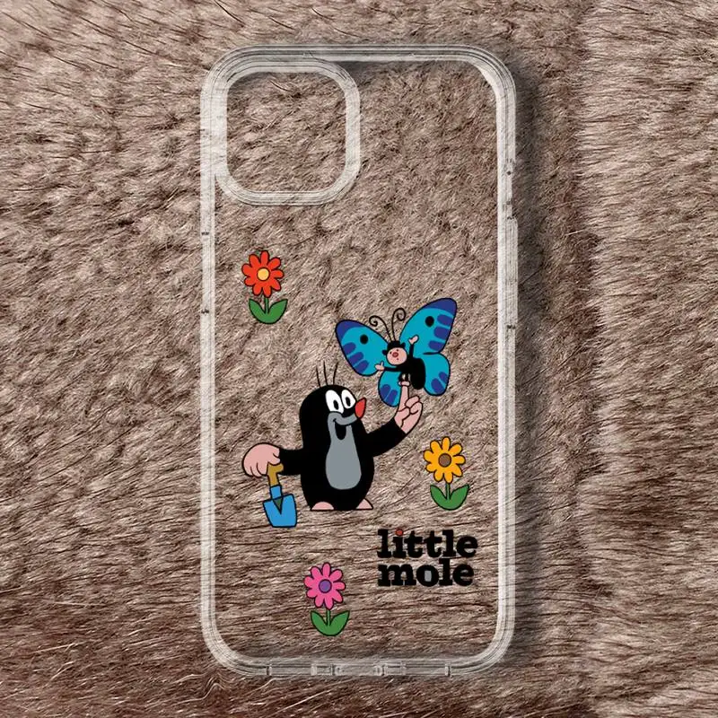 Cartoon classic Krtek a kalhotky Phone Case For iPhone 11 12 Mini 13 14 Pro XS Max X 8 7 6s Plus 5 SE XR Transparent Shell