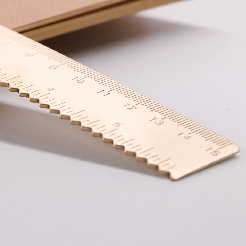 1 pcs  15cm Multifunction Thickening Portable Brass Ruler School Office Drawing Tools