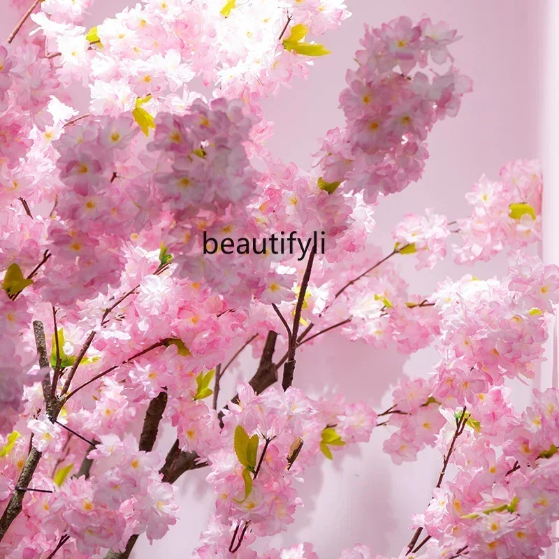 

YH1 Encryption Artificial Cherry Tree Wishing Tree Fake Trees Peach Blossom Indoor and Outdoor Hotel Window Simulation