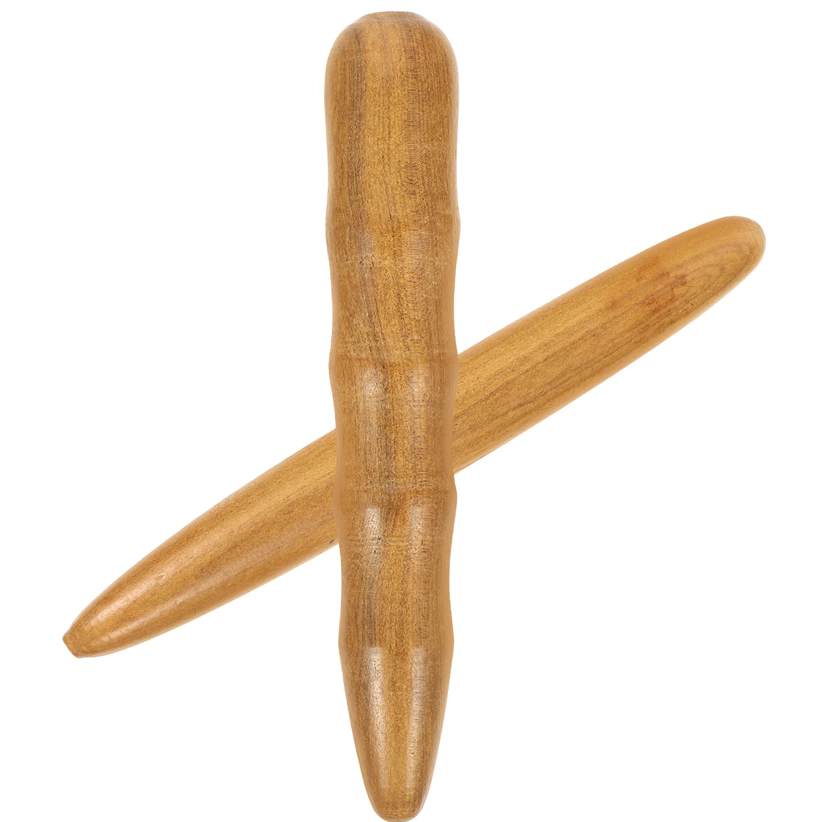 2 Pcs Massage Tool Acupressure Stick Wooden Tools Foot Manual Sticks Massager Light Brown