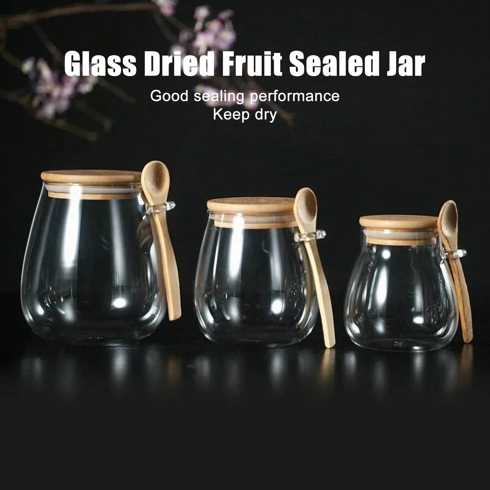 Hermetic Containers for Food Storage Pots Glass Jar With Lid Sealed Container Sugar and Tea Cans Airtight Kitchen Coffee Jars