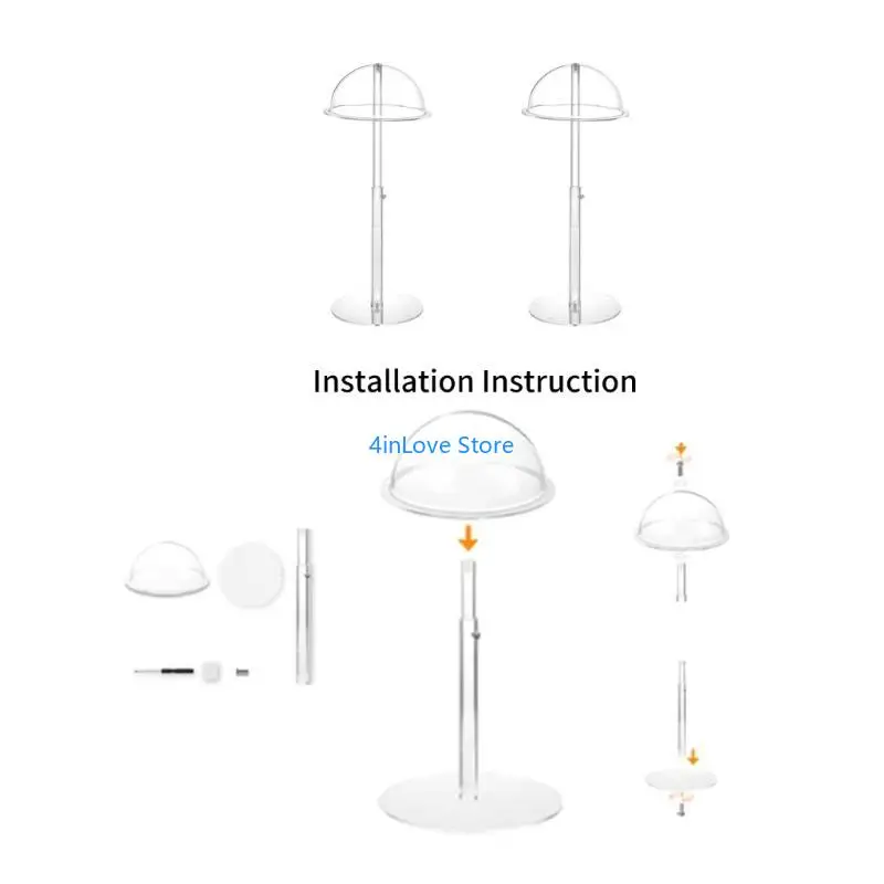 

T4MD Acrylic Hat Rack Acrylic Hat Stand Suitable for Various Hat Sizes Hat Organizers Acrylic Texture Present for Collectors