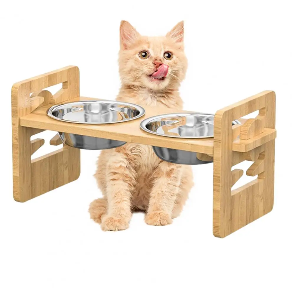 Adjustable Height Pet Bowl Rack Pet Feeding Station with Adjustable Height Adjustable Elevated Pet Bowl Stand for Cats for Small