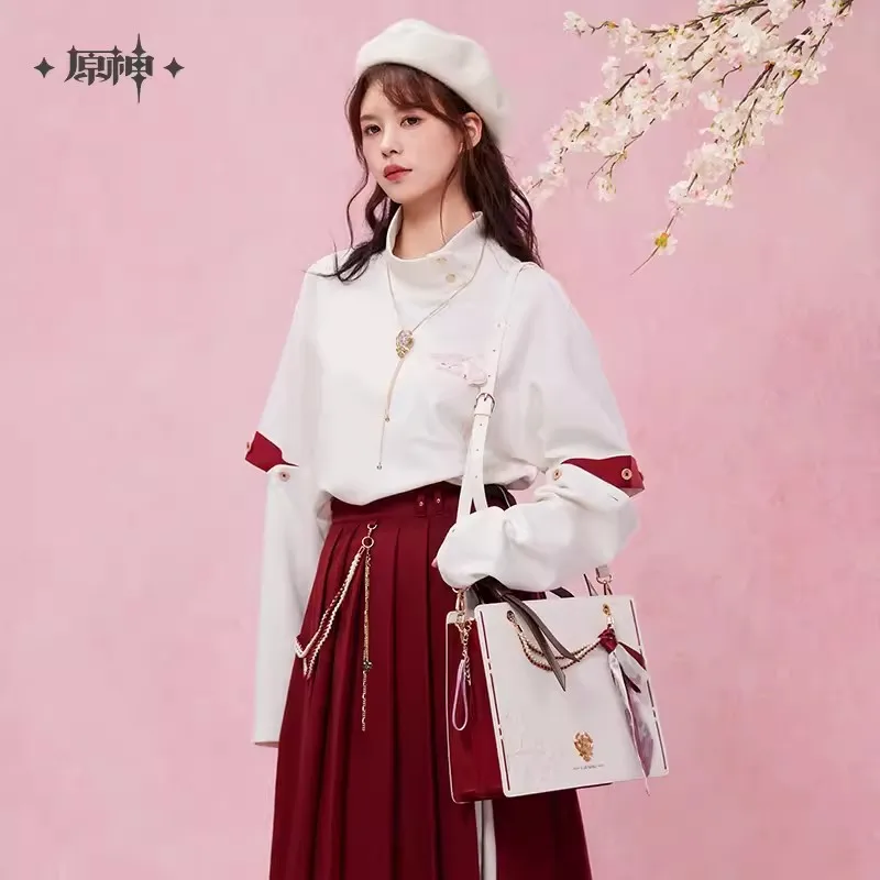 [Genuine] Yae Miko Theme Impression Casual Collar Sweatshirt Genshin Impact Cosplay Costumes Adult Tops Couple Clothes 3XL Gifts