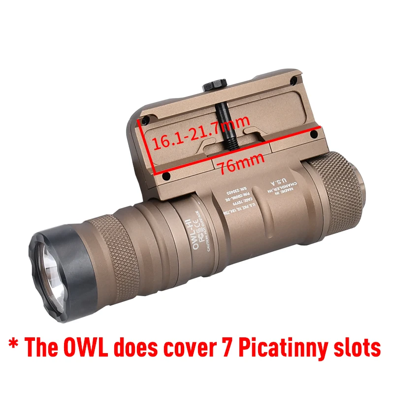 Tactical Metal OWL Flashlight Optimized Weapon Light 1500 Lumens Airsoft Hunitng Gun Strobe Lamp Rifle Flashlight Lantern Torch