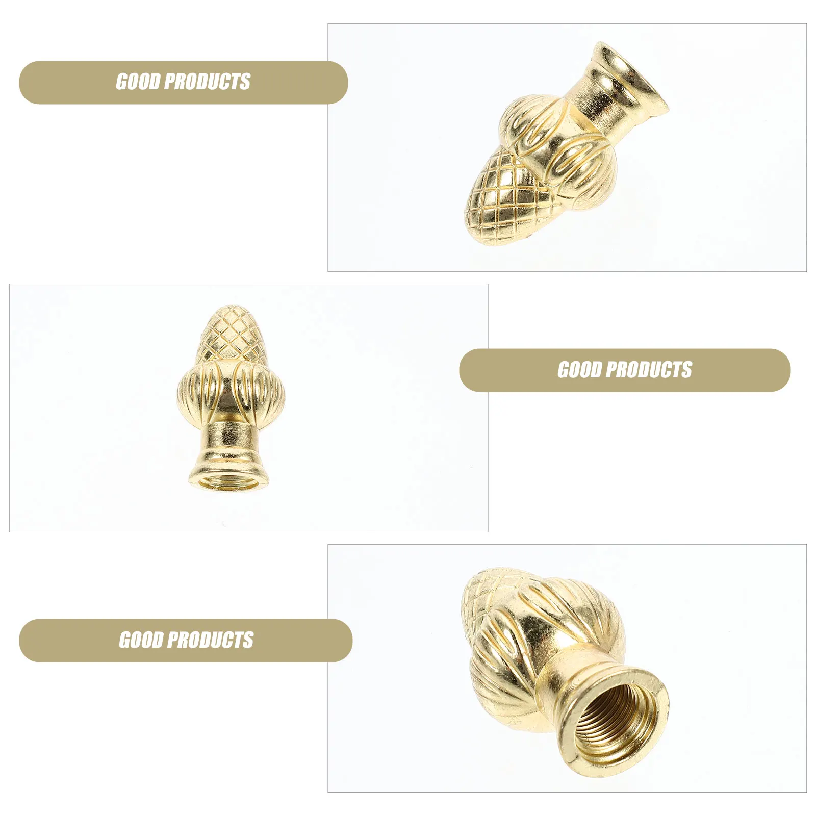 

4pcs Horn Style Lamp Finial Zinc Alloy Decorative Light Cap Durable Easy Install Table Floor Light Decoration Vintage Finial