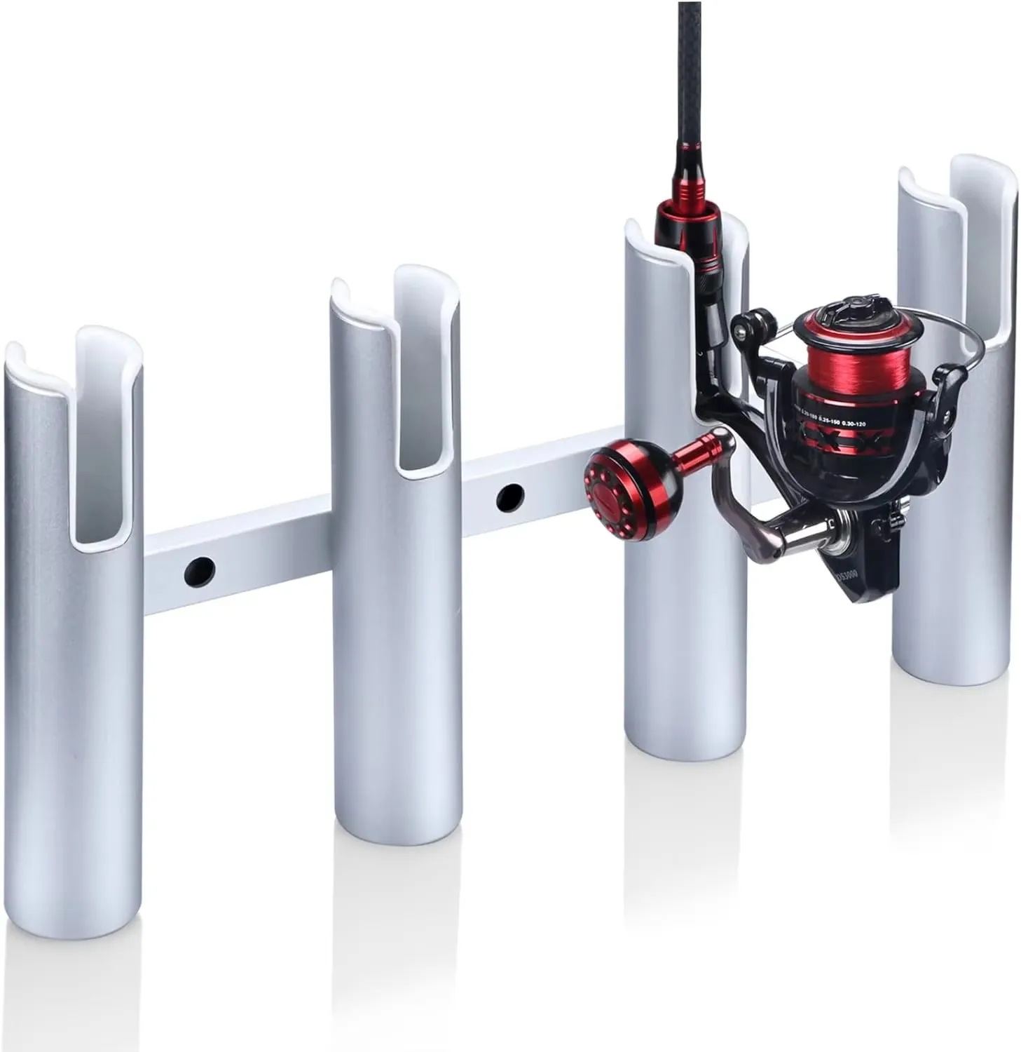 Aluminum Fishing Boat Rod Holder,3/4 Link Tube Aluminum Rod Rack, Suit Boats & Yacht ,Silver