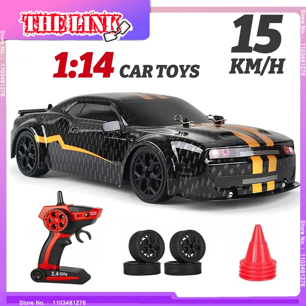 

4x4 20Km/H High-Speed RC Car 1:14 Muscle Car Model 2.4Ghz Remote Control Drift Racing Toys for Boys Adult Kids Gifts DIY THELINK