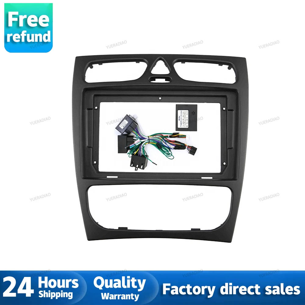 2 Din Car Radio Frame Kit Dash Panel GPS Fascia For Mercedes BENZ C-Klasse W203 CLK-klasse W209 G-klasse W463 Vito Viano W639