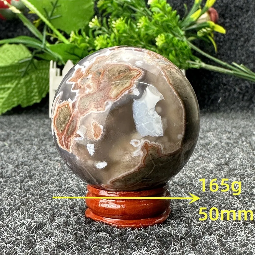 Natural Crystal Football Agate Ball Polished Spiritual Beads Massage Healing Stone Home Furnishings Exquisite Souvenirs