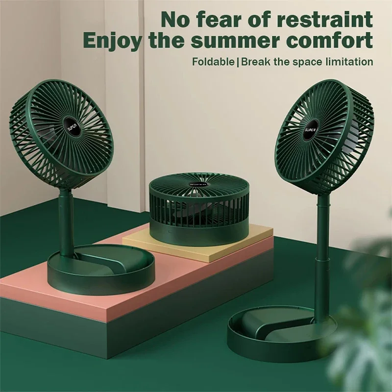 Mini Adjustable Mini Fan Kipas Small Cooling Handy Desk Home Office Table Battery USB Rechargeable Portable New Kipas