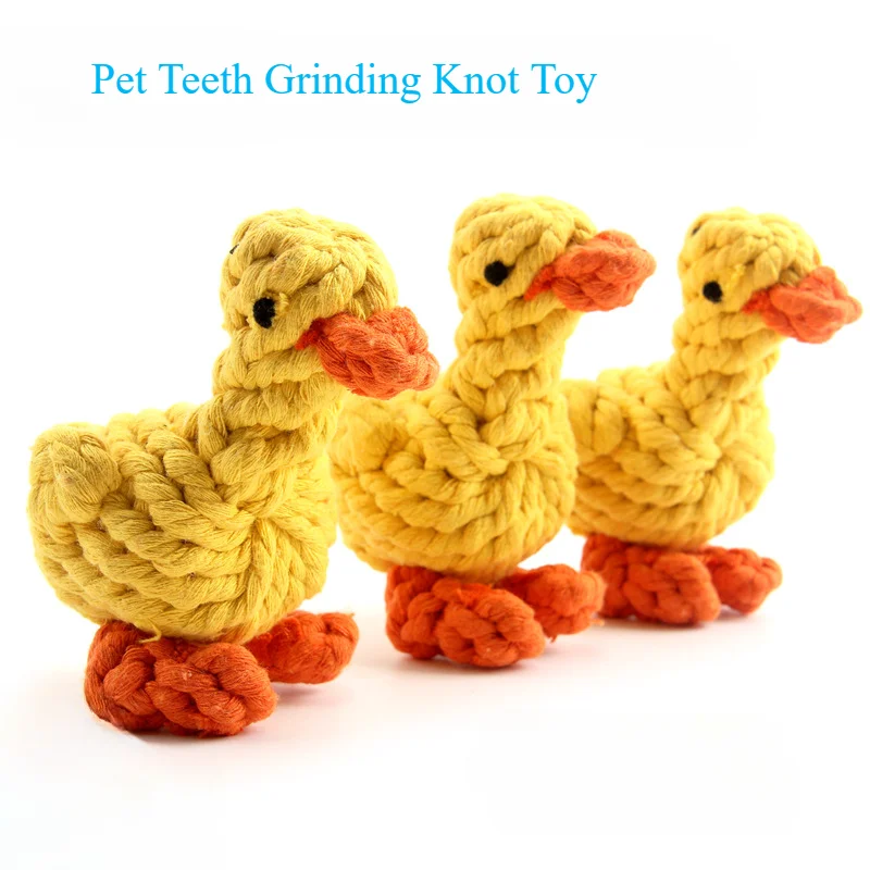 

Pet Toys Cute Cotton Rope Duck Bite Resistant Teeth Grinding Cleaning Dog Toys Pet Supplies