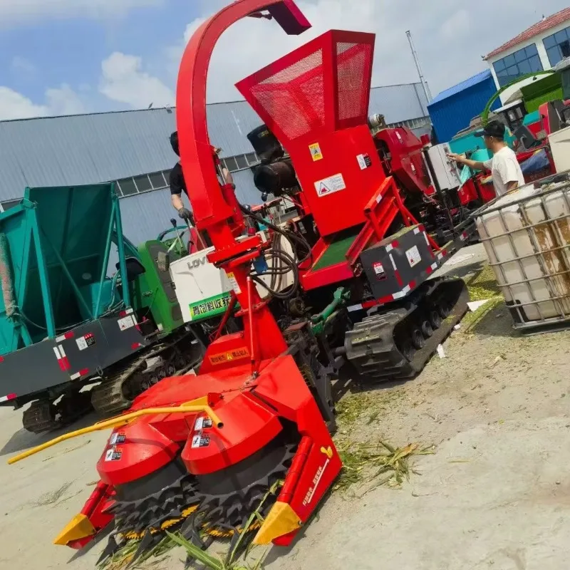 Compact Crawler Silage Harvesting Baling Wrapping Machine 9ZDJ-0.5 Corn Straw Forage Harvester For Small Farm