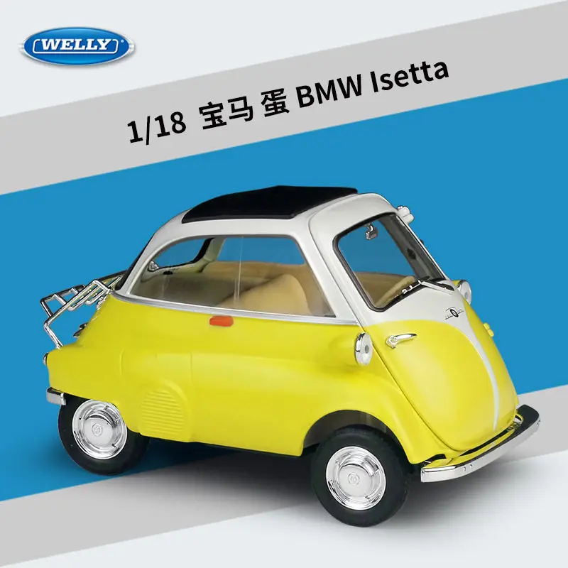 Nieuwe WELLY1:18 BMW Egg BMW Isetta Simulatie Legering Automodel Collectie Ornament Jongens En Meisjes Automodel Speelgoed Vakantiegeschenken