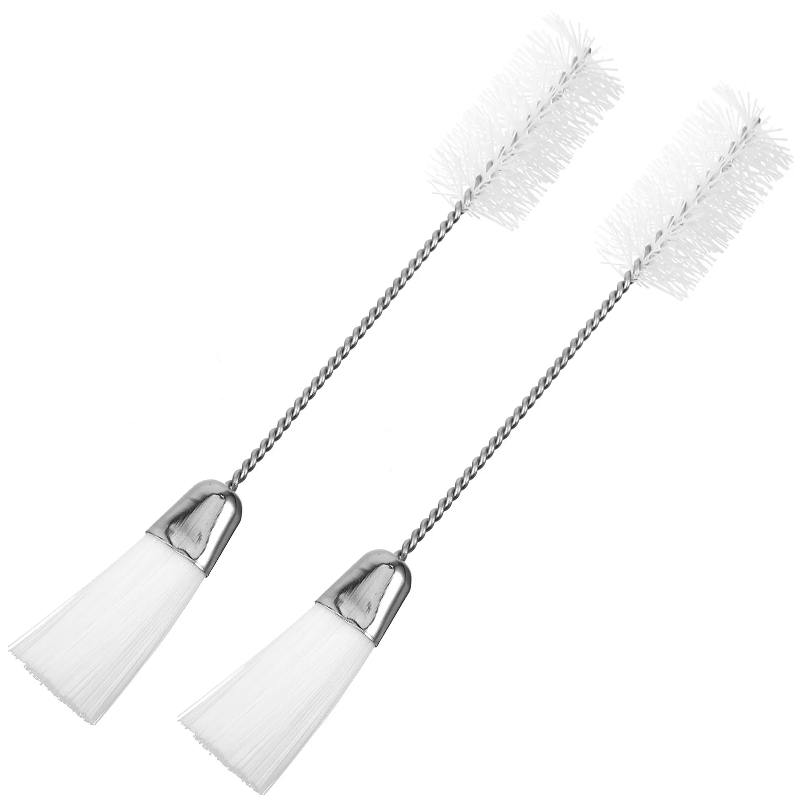 

2pcs Cleaning Brush for Flute Saxophone Clarinet Oboe Dual Heads Soft Bristles Long Handle Musical Instrument Accessories Nylon