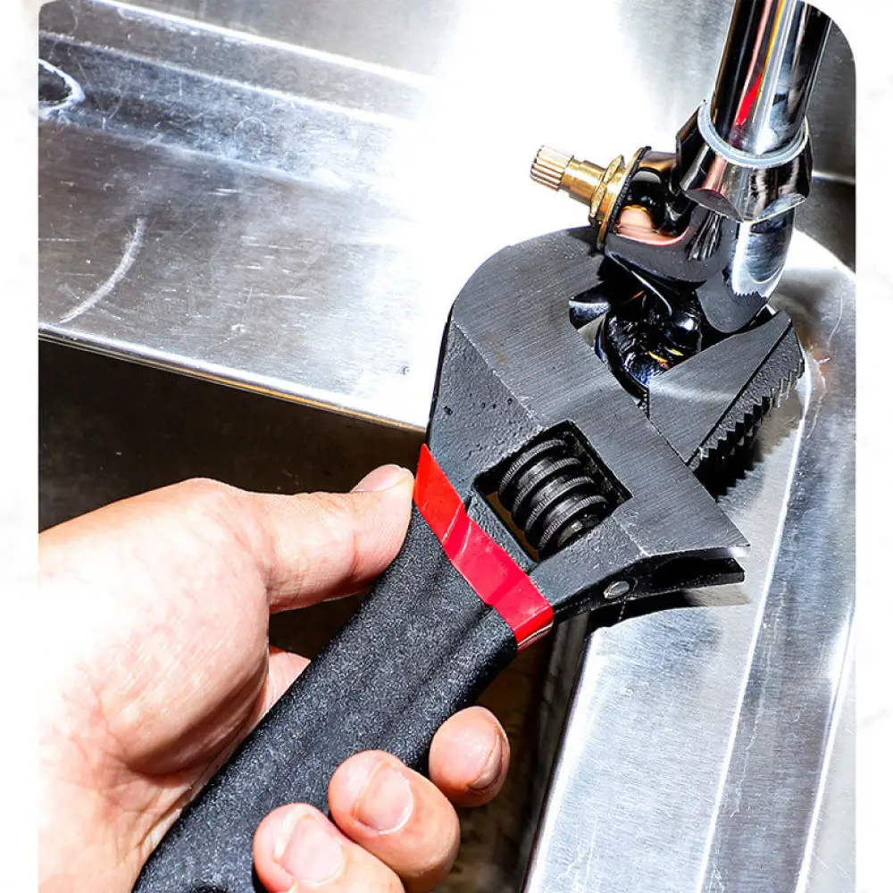 Large Capacity Bathroom Wrench Adjustable Spanner Multifunction Pipe Repairing Hand Tool Professional Equipment
