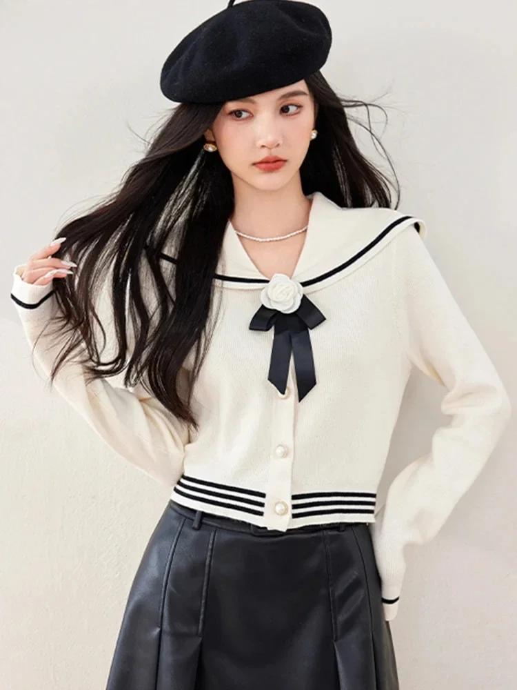 2025 New Sweater Women Vintage Loose Chic Korean Casual Long Sleeve Top Autumn Clothes For Women's Knitwear Cardigan