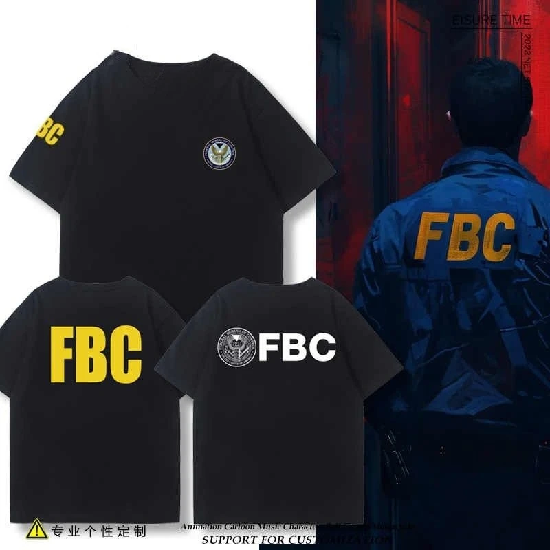 

Federal Bureau of Control FBC Paranormal Organization Logo Men's and Women's Short Sleeve T-Shirt Summer Versatile Cotton Top