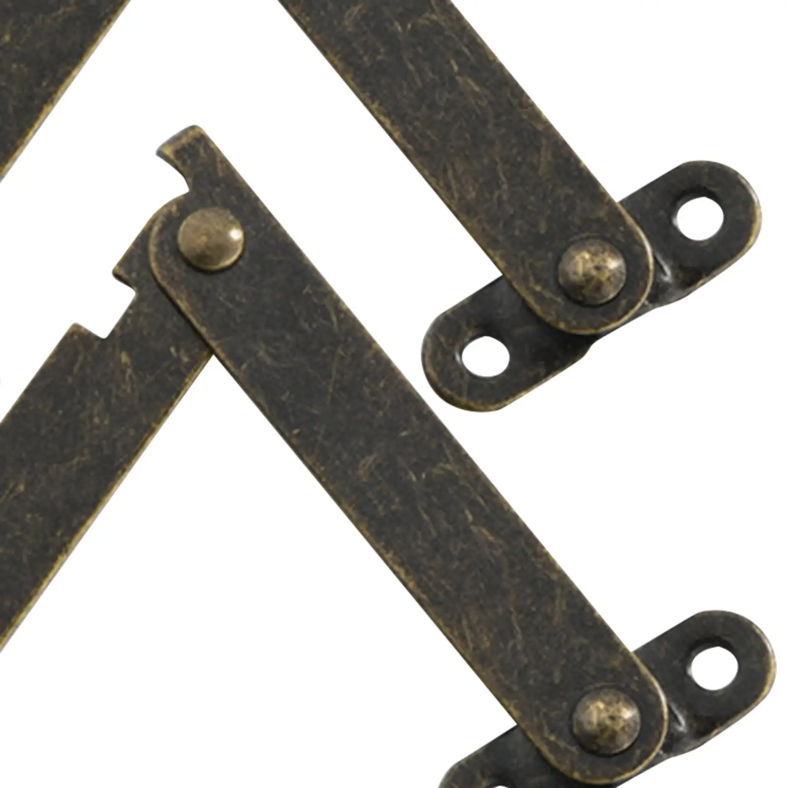 2x 2pcs Foldable Lid Support Hinges Damper Cabinet Flap Holding Bracket