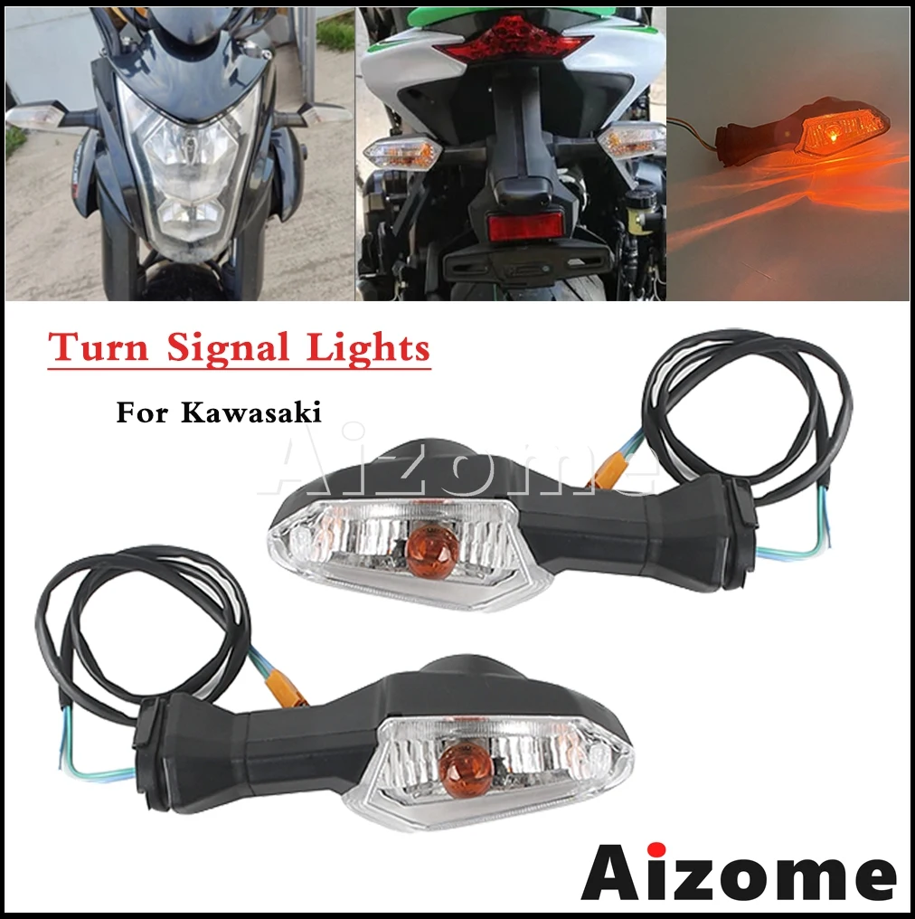 Motorcycle Front Rear Turn Signals Lamp Indicators Light For Kawasaki NINJA 300 650 1000 ER-6N ER-6F ZX-6R KLE Versys 1000 650