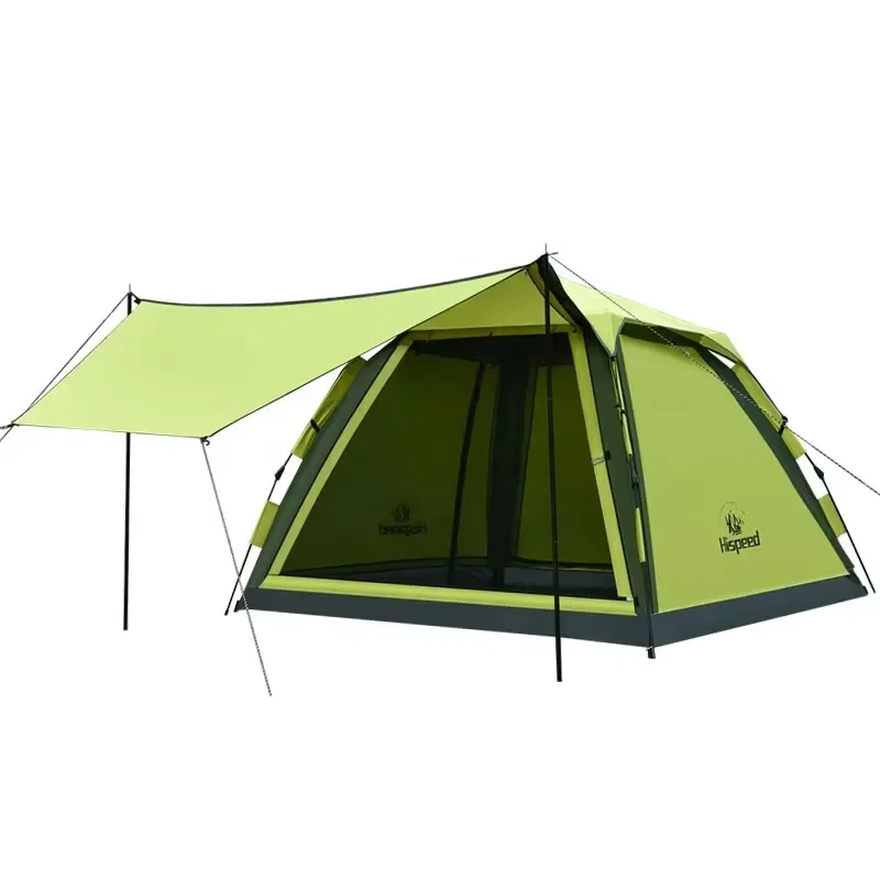 HISPEED Waterproof Portable Hiking Camping Outdoor Tent Foldable Quickly Set up Glamping-Tent with Foyer