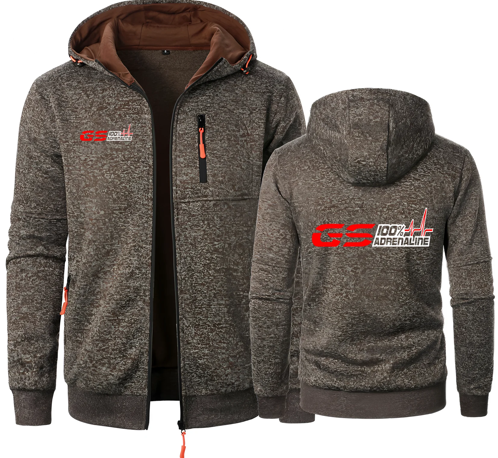 GS 100% Adrenaline Motorrad Biker Fan Men's Hoodies Sweatshirts GS R1200 F1 M4 M5 M6 X5 X6 Zipper Hooded Sweatshirt Man Jackets