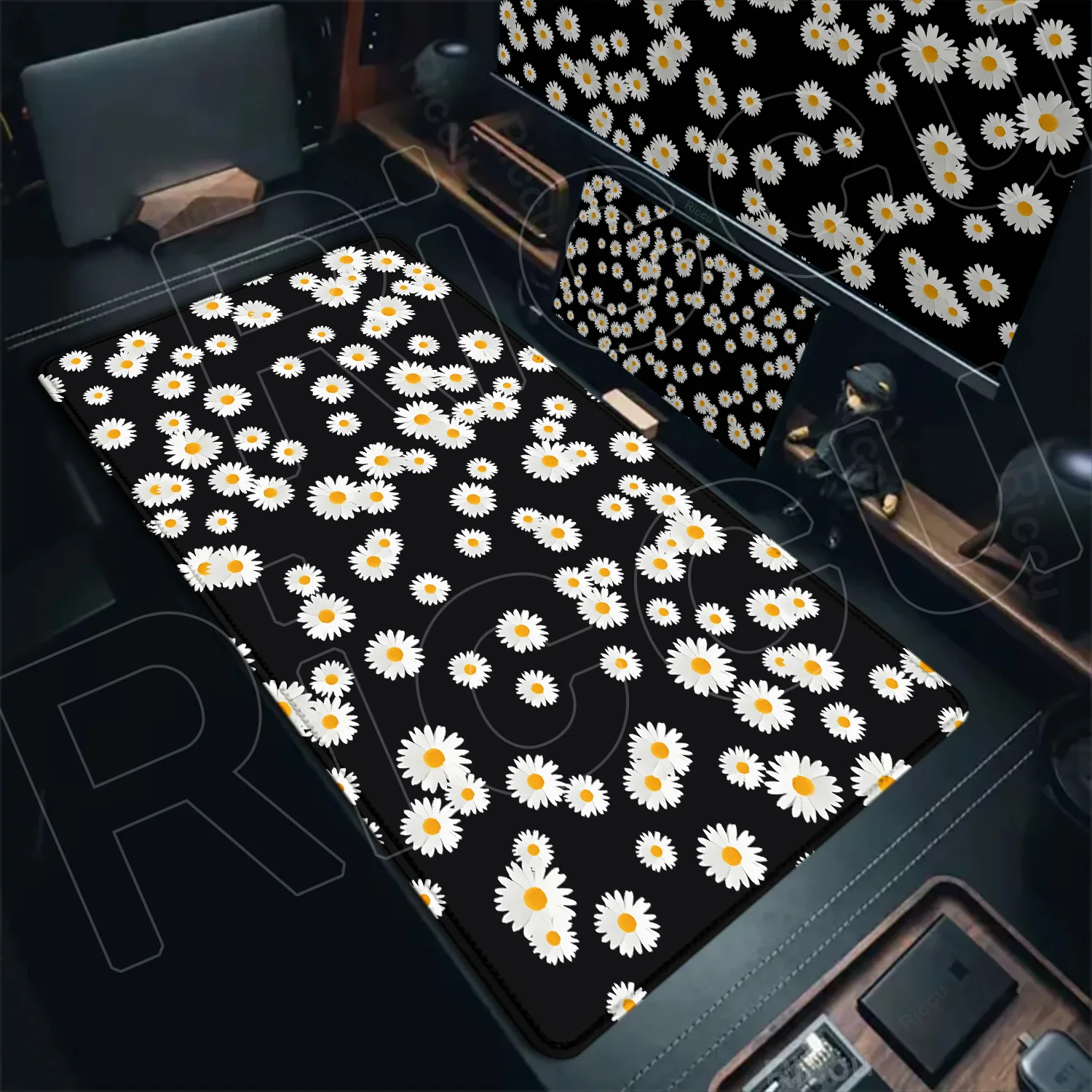 

Cute Floral Table Mat Plant Mouse Pad Desktop Decoration Large Table Mat Game Player Office Desktop Accessories XXL Keyboard Pad