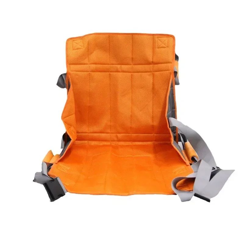 Simple Folding Stretcher Elderly Going Up Down Stairs Chair Backstraps Paralytic Patients Elderly Transport Transfer Belt Orange