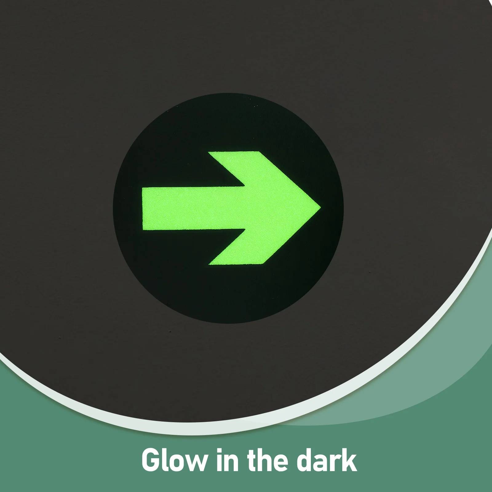 10pcs Night Glow Safety Floor Decal Waterproof Arrow Sticker For Emergency Exit Direction Removable Adhesive Marking For Mall