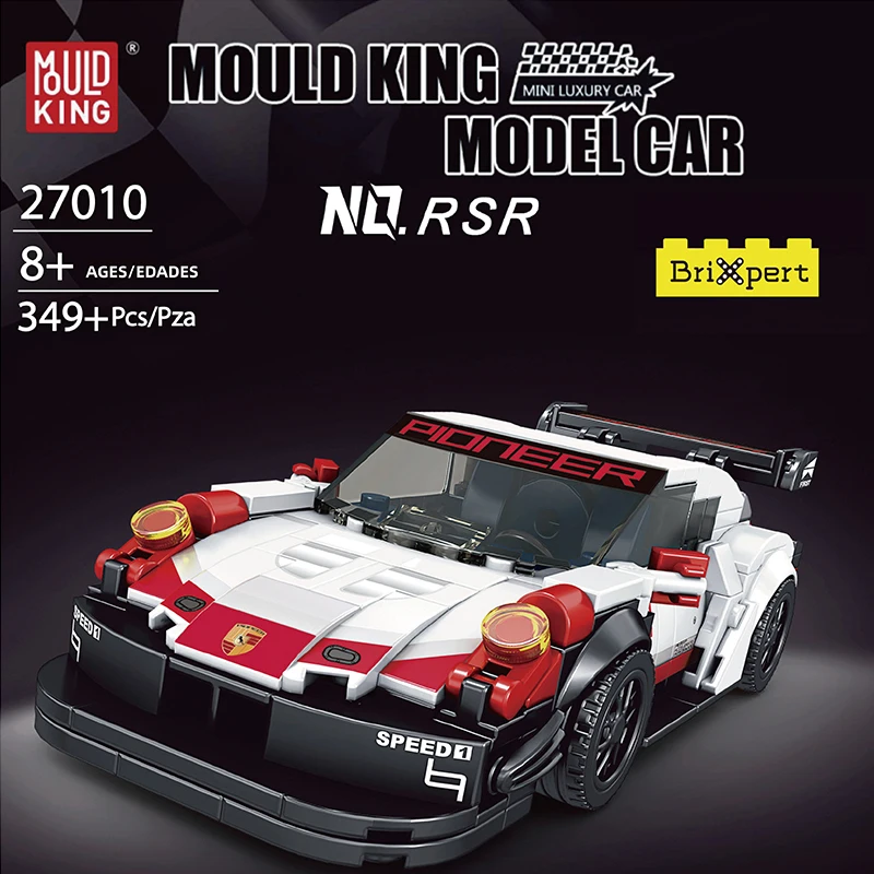 

Mold King Race Car RSR Наборы для сборки автомобилей с акриловой витриной Модель игрушки Строительные блоки Комплект подарок на день рождения для детей и мальчиков