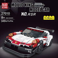 Mould King Race Car RSR Car Building Sets with Acrylic Display Case Model Toys Building Blocks Kit Birthday Gift for Kids Boys