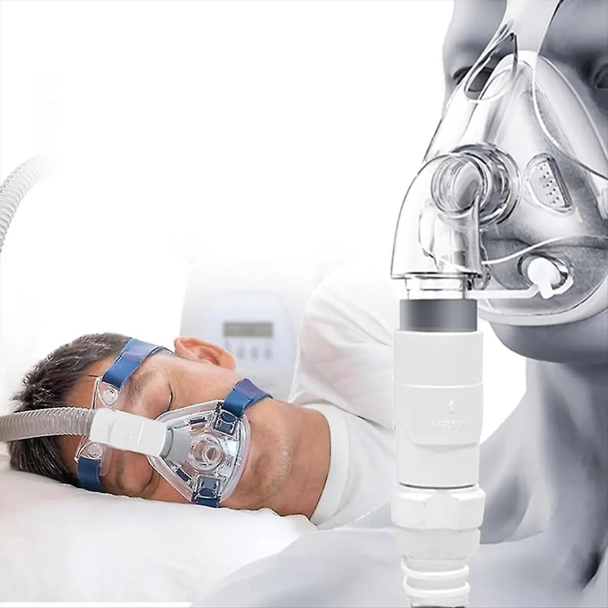 *ESTR 2PCS CPAP Hose Adapter for Resmed Airmini Hose Adapter, Tubing Travel Adapter Connect Any 22mm Mask Diameters