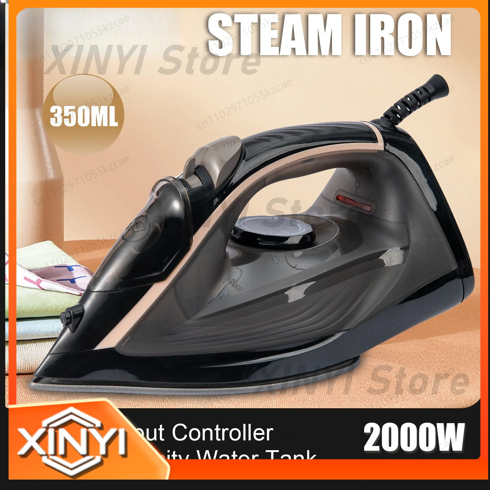 Steam Iron for Home 2000W Quick & Safe Ironing Auto Shut-off Non-Stick Soleplate