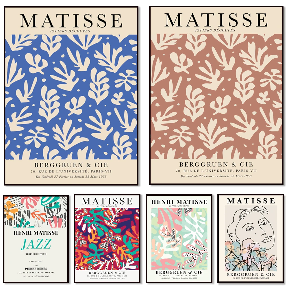 Henry Matisse paper cut vintage poster art print | Matisse prints, Matisse posters, plant art