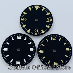 Goutent 28.5mm Sterile Black Orange Watch Dial Fit PT5000 ETA2836/2824 NH35 NH36 DG2813/3804 Miyota 8215 821A Movement