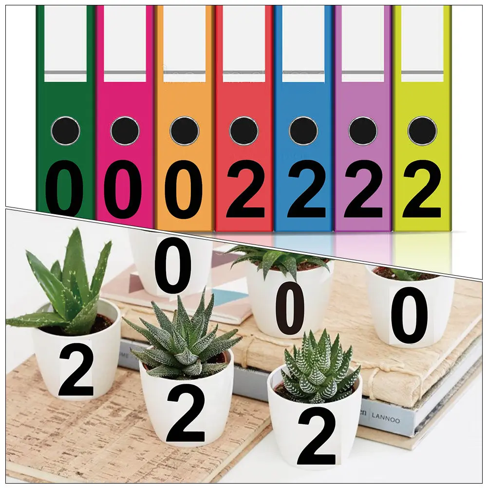 1Set Versatile Waterproof Number Stickers Premium PVC Self-Adhesive Decals for Guitars Laptops Bottles Trash Bin Covers Porch
