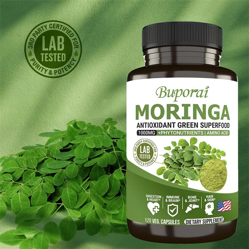 

Moringa Capsules 1000MG - Enhances Natural Energy, Boosts Metabolism and Immune Support, Increases Energy Levels, Antioxidant