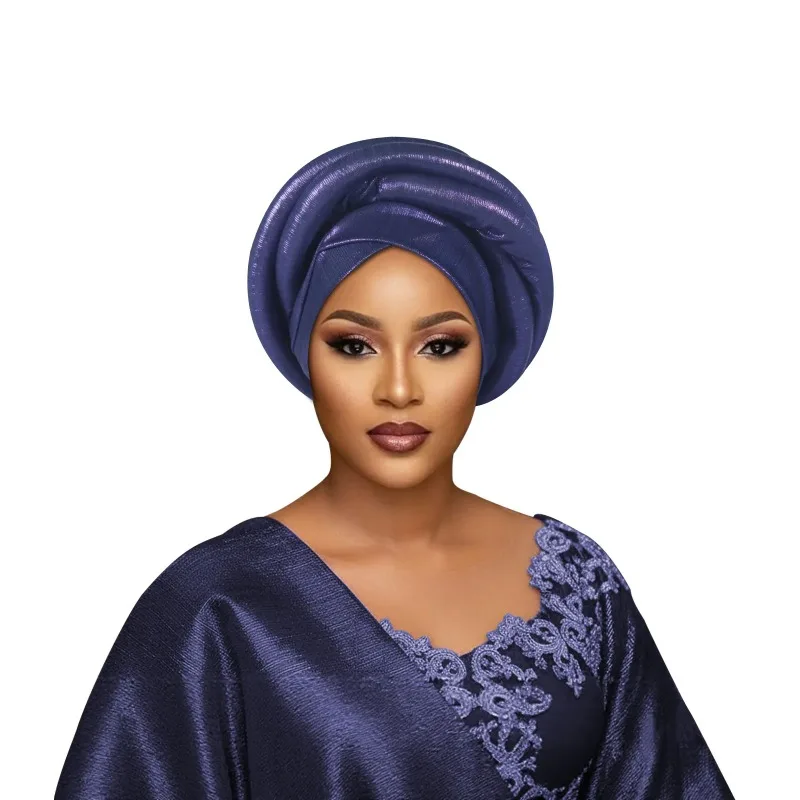 

African Turbans for Women Summer African Women Solid Color Party Evening Wedding Headtie African Caps Hats Outfits