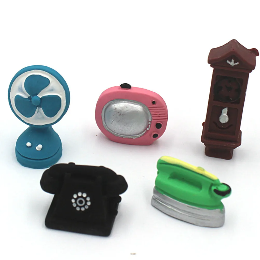 

10Pcs Miniature Home Appliances Vintage Resin Set Perfect for DIY Furniture Decor Dollhouse Room Box Accessories Small Household