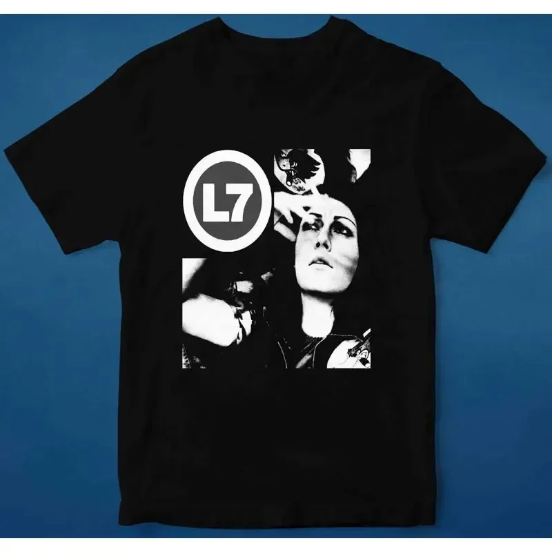 L7 Band Heavy Cotton Black T-Shirt in allen Größen für Herren Sg268