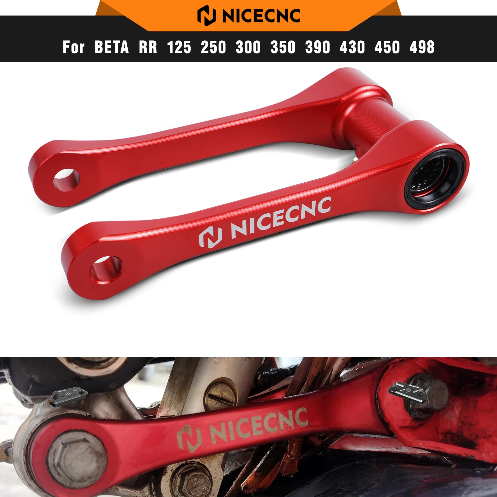 NICECNC For Beta RR 300 2010-2024 1.25IN 30MM Rear Suspension Lowering Link RR 350 390 430 480 498 Enduro Racing  X-Trainer 300
