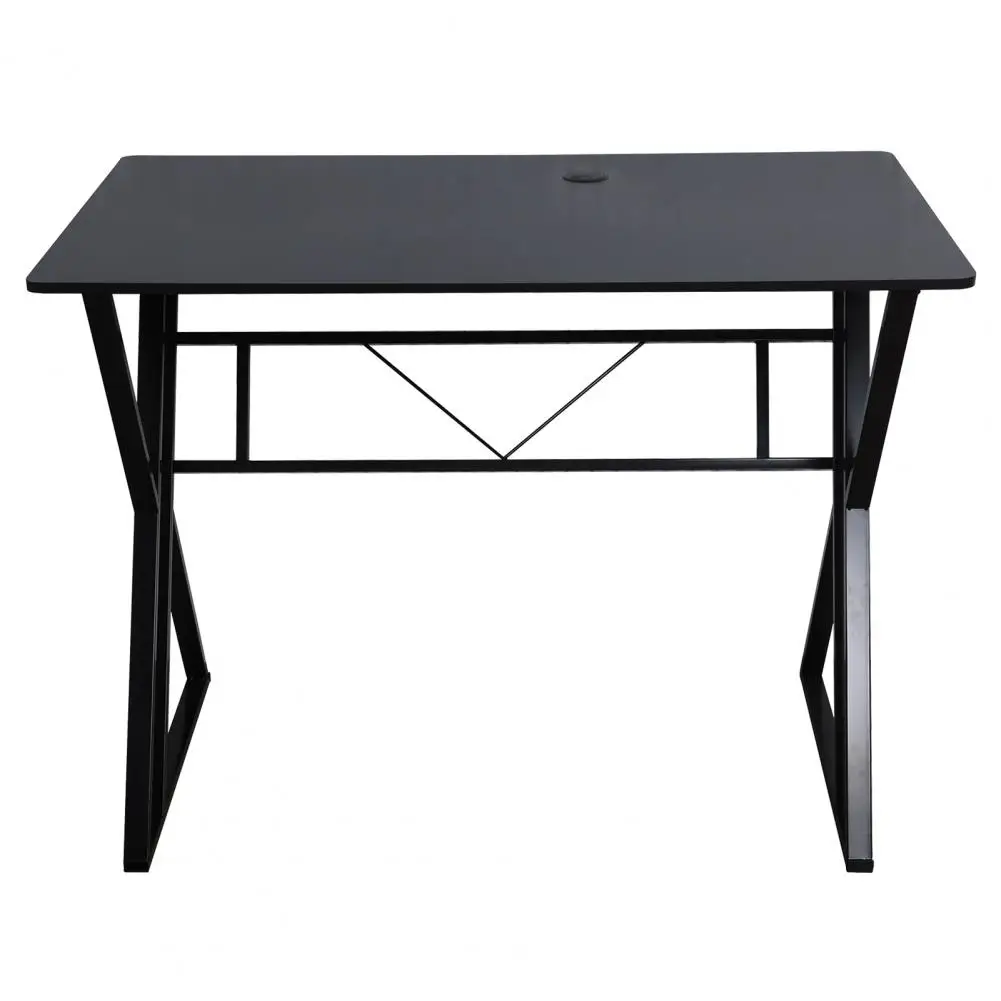 Gaming Desk, Ergonomic Computer Game Table with Dual K-shaped Steel Legs, Sturdy PC Workstation Desk for Home Office with Cable