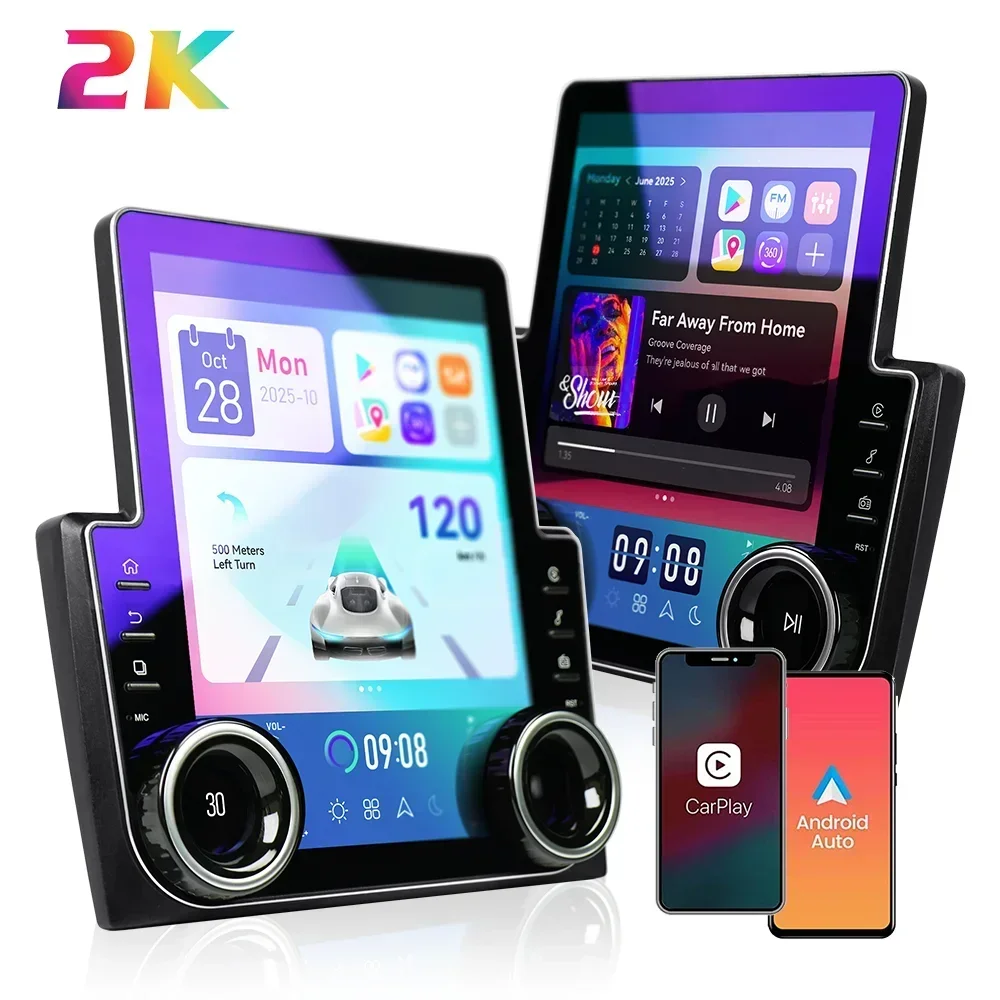 2026/Universal Car Radio Diamond Multimedia Car Dvd Player 2k Infotainment System 360 Camera Vertical Touch Screen Android Car S