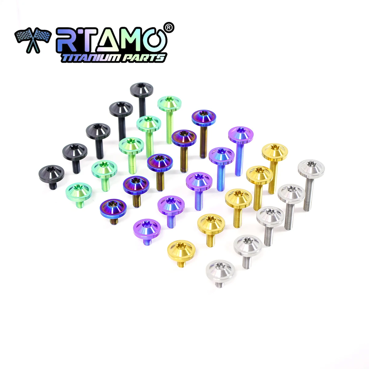 RTAMO 자전거 오토바이 자동차용 티타늄 볼트, Torx 헤드, 티타늄 나사, CNC 패스너, M5X10, 15, 20, 25, 30mm (OD = 16)