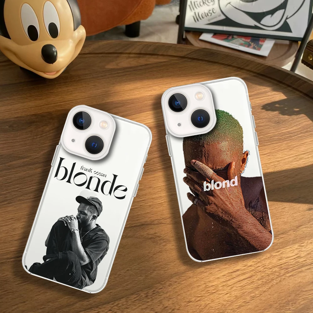 Hip Hop Frank Blonde Ocean Singer Transparent Soft TPU Silicone Phone Case For iPhone 16 11 12 13 14 15 Pro Max