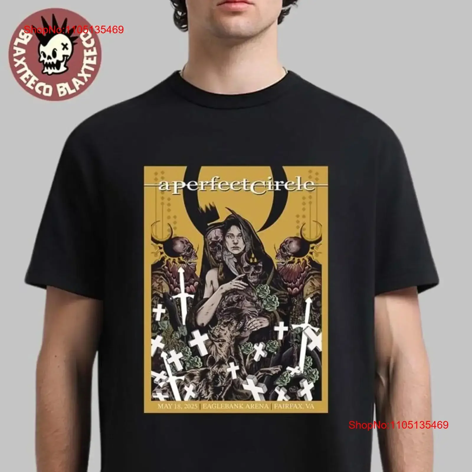 

A Perfect Circle Sessanta V2 0 Fairfax VA 2025 T Shirt vintage Washed designer clothes homme Comfortable Top For Everyday Wear