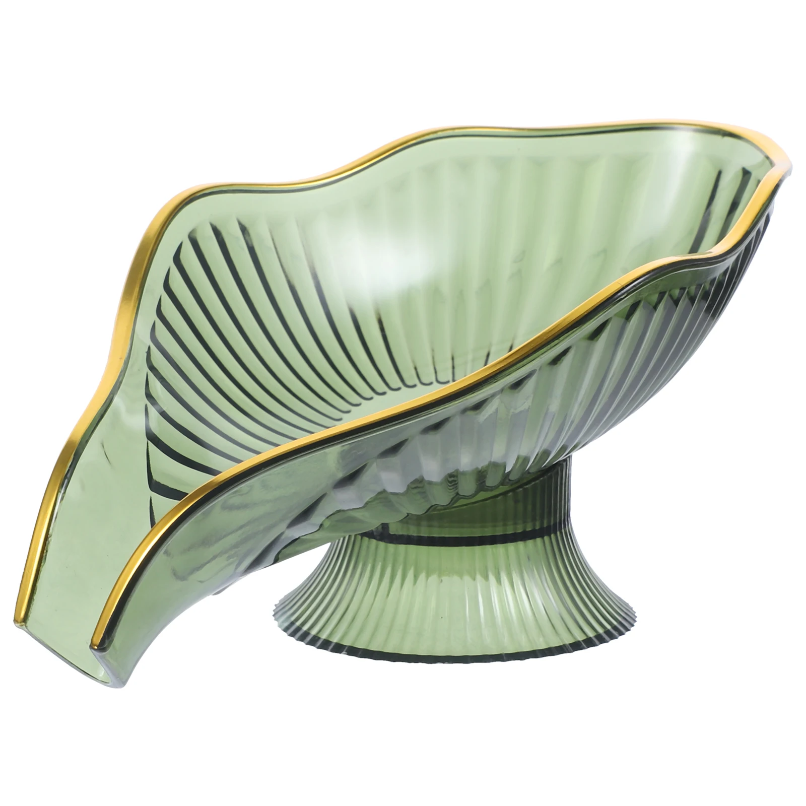 

Self Draining Soap Dish Holder Pet Material Portable Compact Bathroom Accessory Lotus Leaf Design Easy Clean Dry Stable