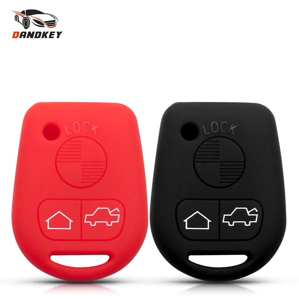 Dandkey Replace Silicone Key Case Cover For BMW X3 X5 M3 530i 330i 330xi E31 E32 E34 E36 E38 E39 E46 Z3 Z4 E90 E60 3 Buttons