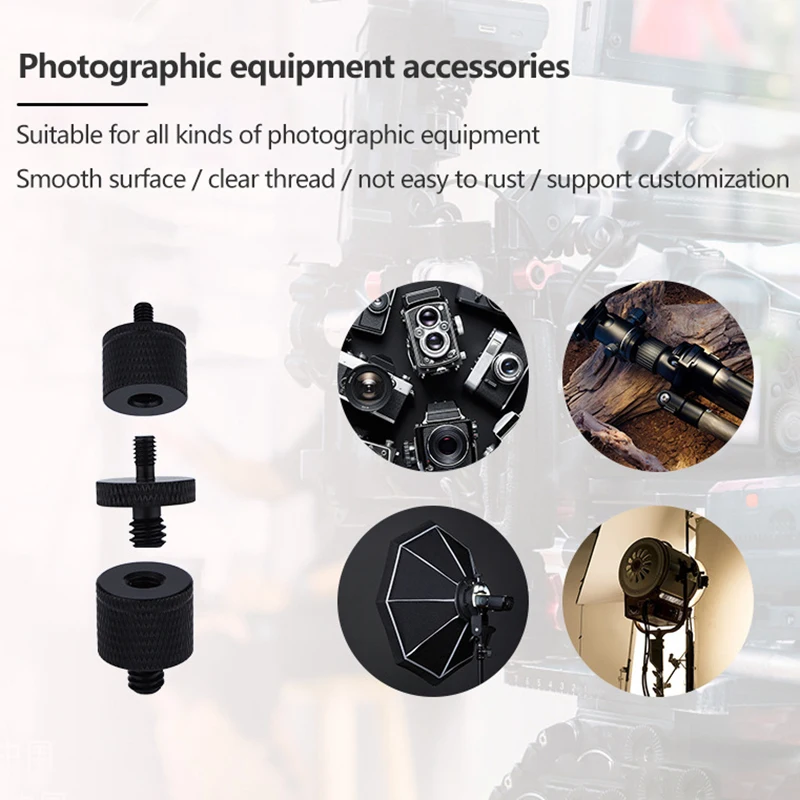 Conversion Screw Dual Nuts Tripod Mount Screw 1/4 to M4 M5 M6 M8 M10 Inch Projector Bracket Adapter Converter for DSLR Camera